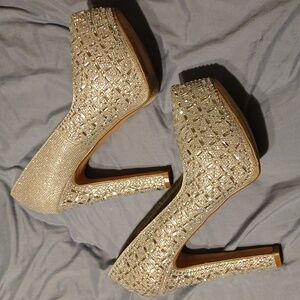 Rhinestone high heels